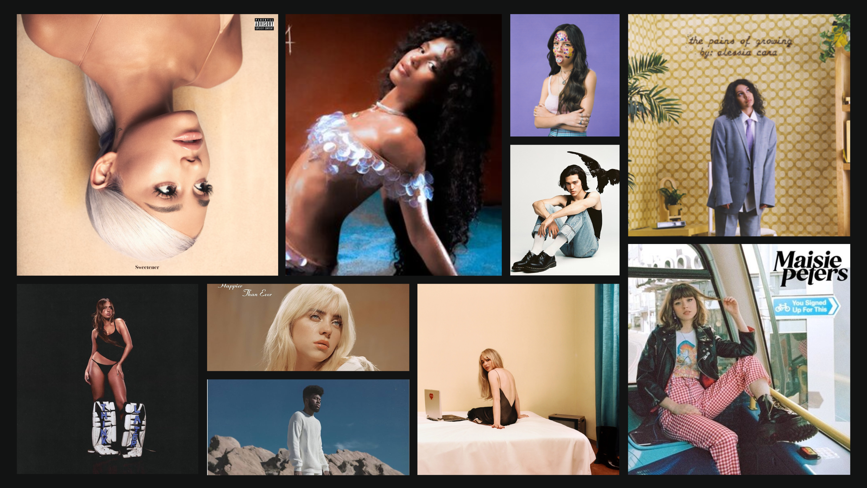 Collage of Music Albums that I love